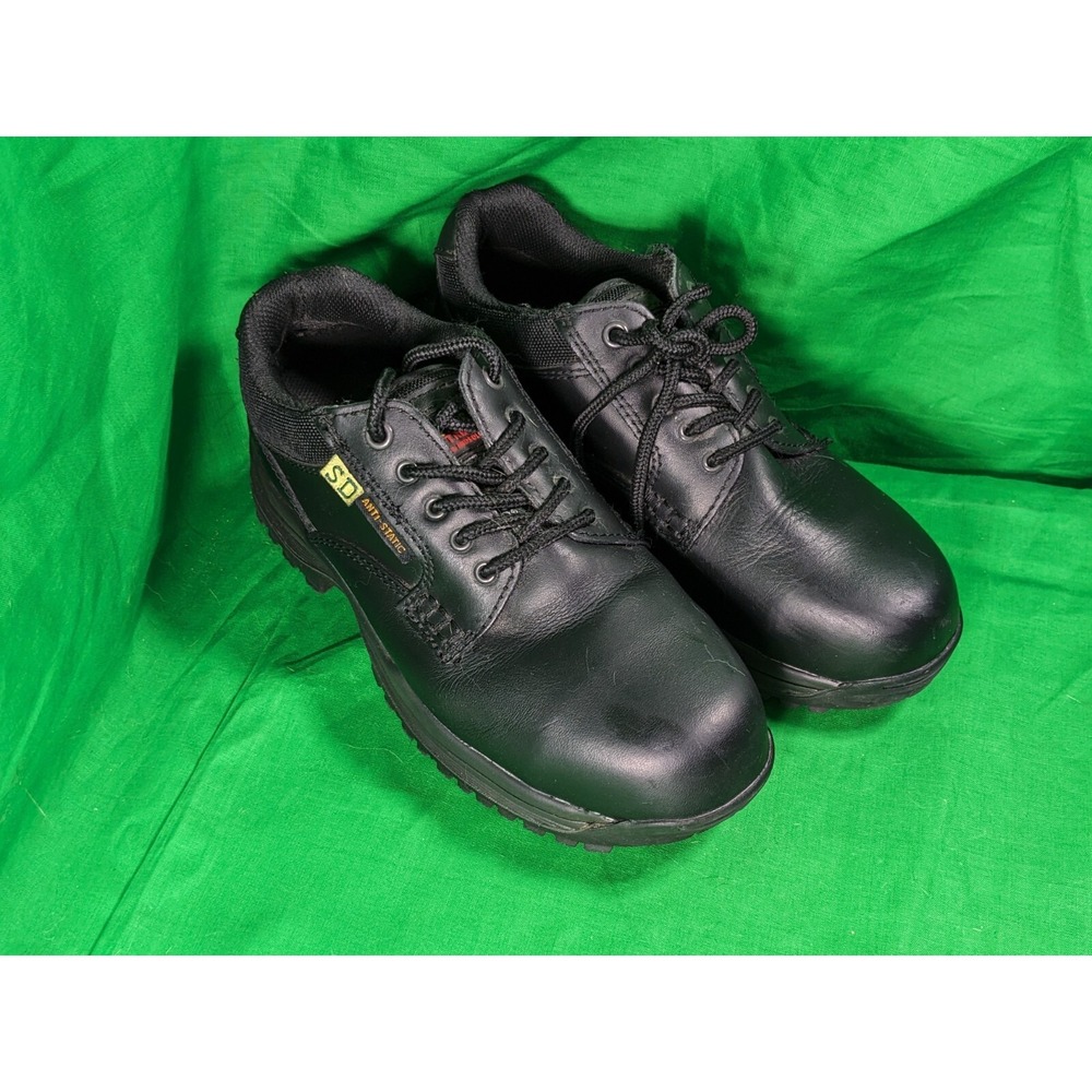 Dr Martens Mens Safety Shoes Black Leather SD Static Work Boots Size 6M